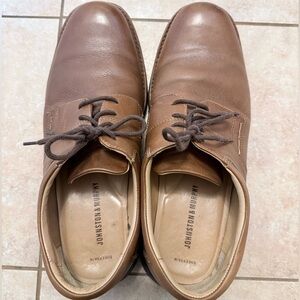 Johnston & Murphy Tan Sheepskin Leather Men's Oxfords